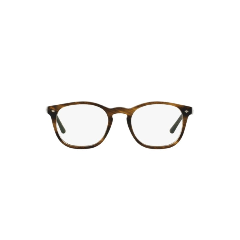OCCHIALE DA VISTA UOMO | GIORGIO ARMANI AR 7074 - 5405 STRIPED MATTE DARK BROWN - CALIBRO 50