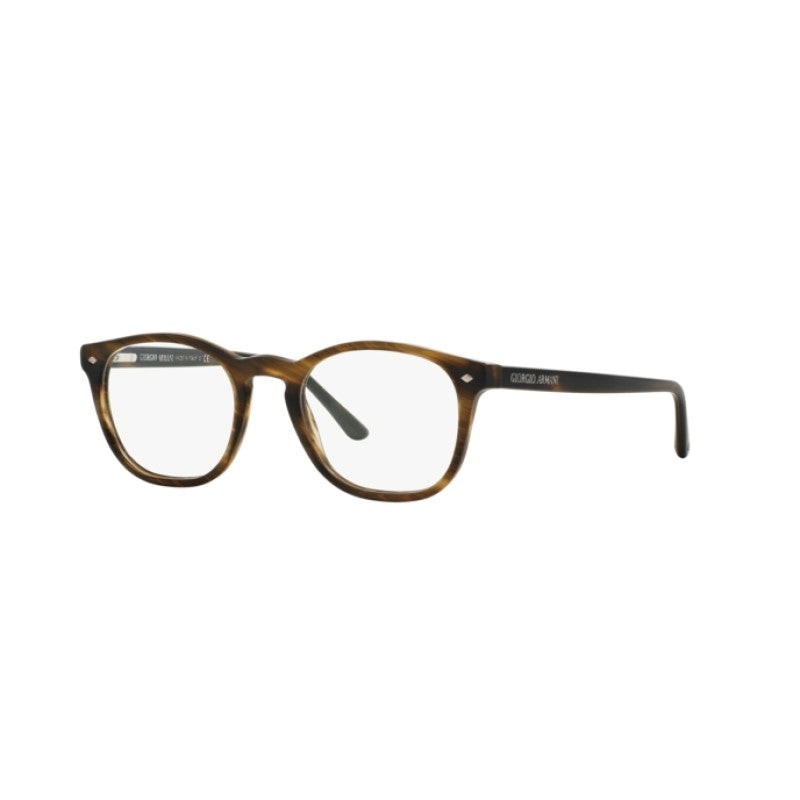 OCCHIALE DA VISTA UOMO | GIORGIO ARMANI AR 7074 - 5405 STRIPED MATTE DARK BROWN - CALIBRO 50