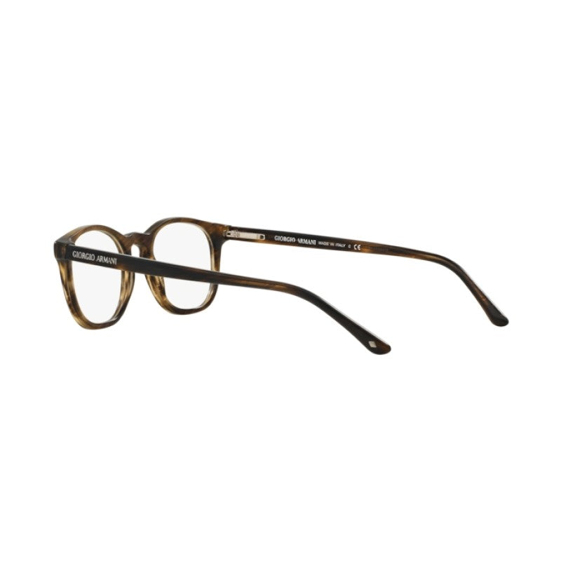 OCCHIALE DA VISTA UOMO | GIORGIO ARMANI AR 7074 - 5405 STRIPED MATTE DARK BROWN - CALIBRO 50