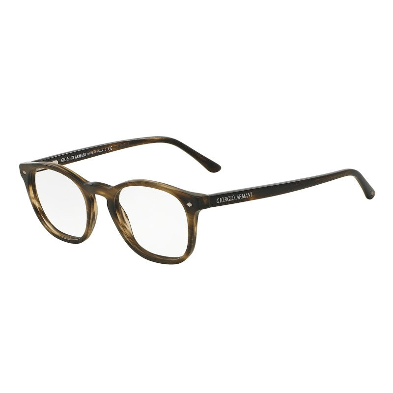 OCCHIALE DA VISTA UOMO | GIORGIO ARMANI AR 7074 - 5405 STRIPED MATTE DARK BROWN - CALIBRO 50