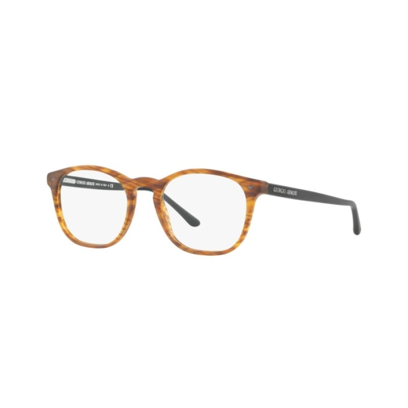 OCCHIALE DA VISTA UOMO | GIORGIO ARMANI AR 7074 - 5562 MATTE STRIPED LIGHT BROWN - CALIBRO 50
