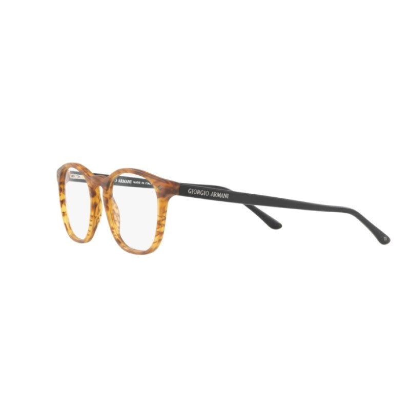 OCCHIALE DA VISTA UOMO | GIORGIO ARMANI AR 7074 - 5562 MATTE STRIPED LIGHT BROWN - CALIBRO 50