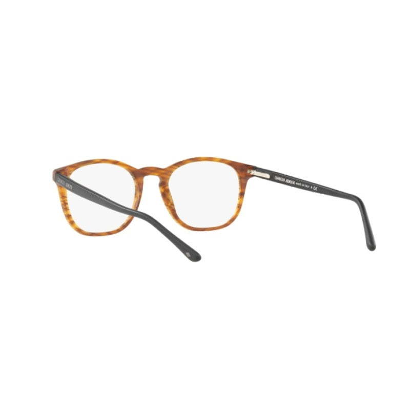 OCCHIALE DA VISTA UOMO | GIORGIO ARMANI AR 7074 - 5562 MATTE STRIPED LIGHT BROWN - CALIBRO 50