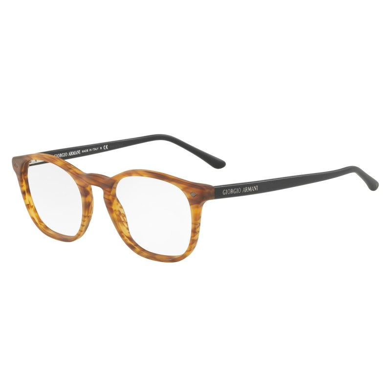 OCCHIALE DA VISTA UOMO | GIORGIO ARMANI AR 7074 - 5562 MATTE STRIPED LIGHT BROWN - CALIBRO 50