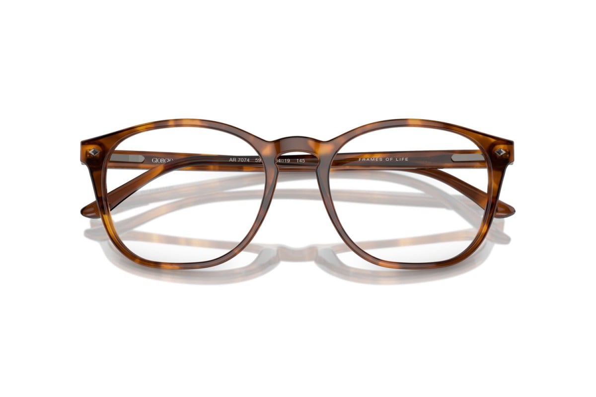 OCCHIALE DA VISTA UOMO | GIORGIO ARMANI AR 7074 - 5988 AVANA ROSSA - CALIBRO 50