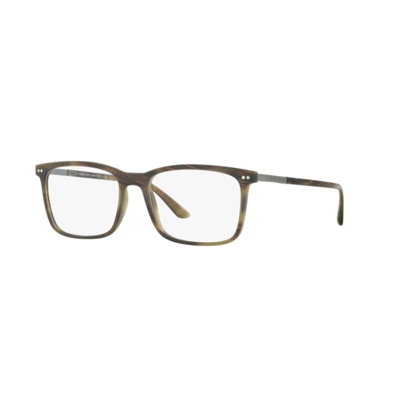 OCCHIALE DA VISTA UOMO | GIORGIO ARMANI AR 7122 - 5587 OLIVA OPACA A STRISCE - CALIBRO 56