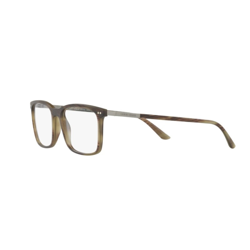 OCCHIALE DA VISTA UOMO | GIORGIO ARMANI AR 7122 - 5587 OLIVA OPACA A STRISCE - CALIBRO 56