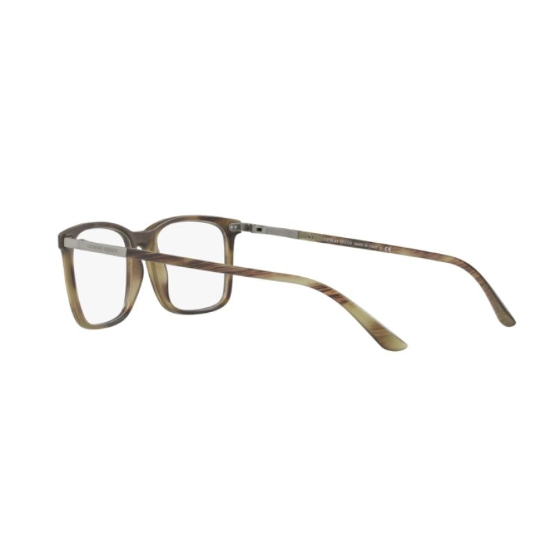 OCCHIALE DA VISTA UOMO | GIORGIO ARMANI AR 7122 - 5587 OLIVA OPACA A STRISCE - CALIBRO 56