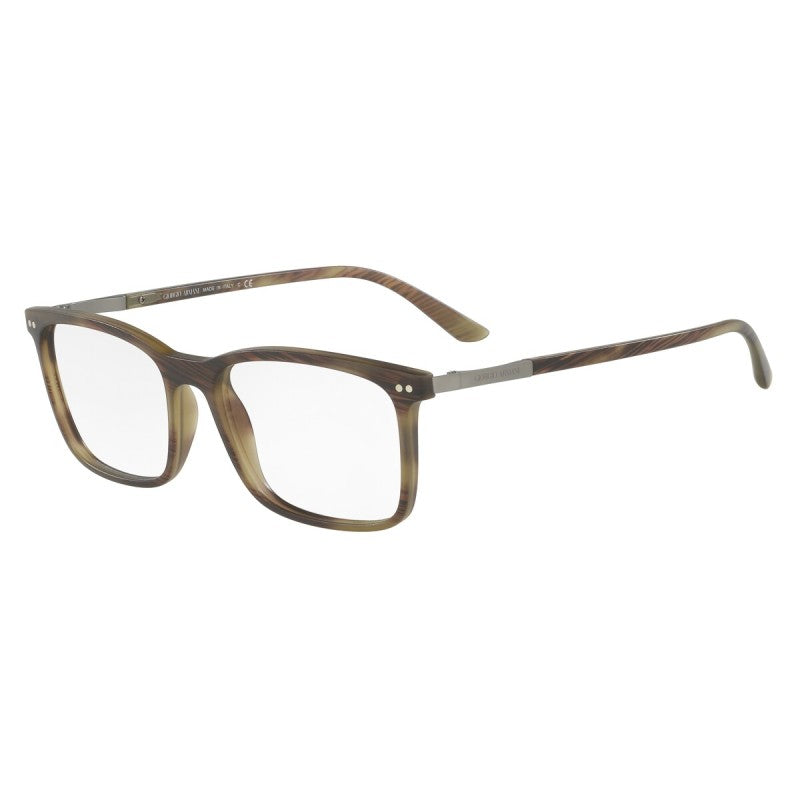 OCCHIALE DA VISTA UOMO | GIORGIO ARMANI AR 7122 - 5587 OLIVA OPACA A STRISCE - CALIBRO 56