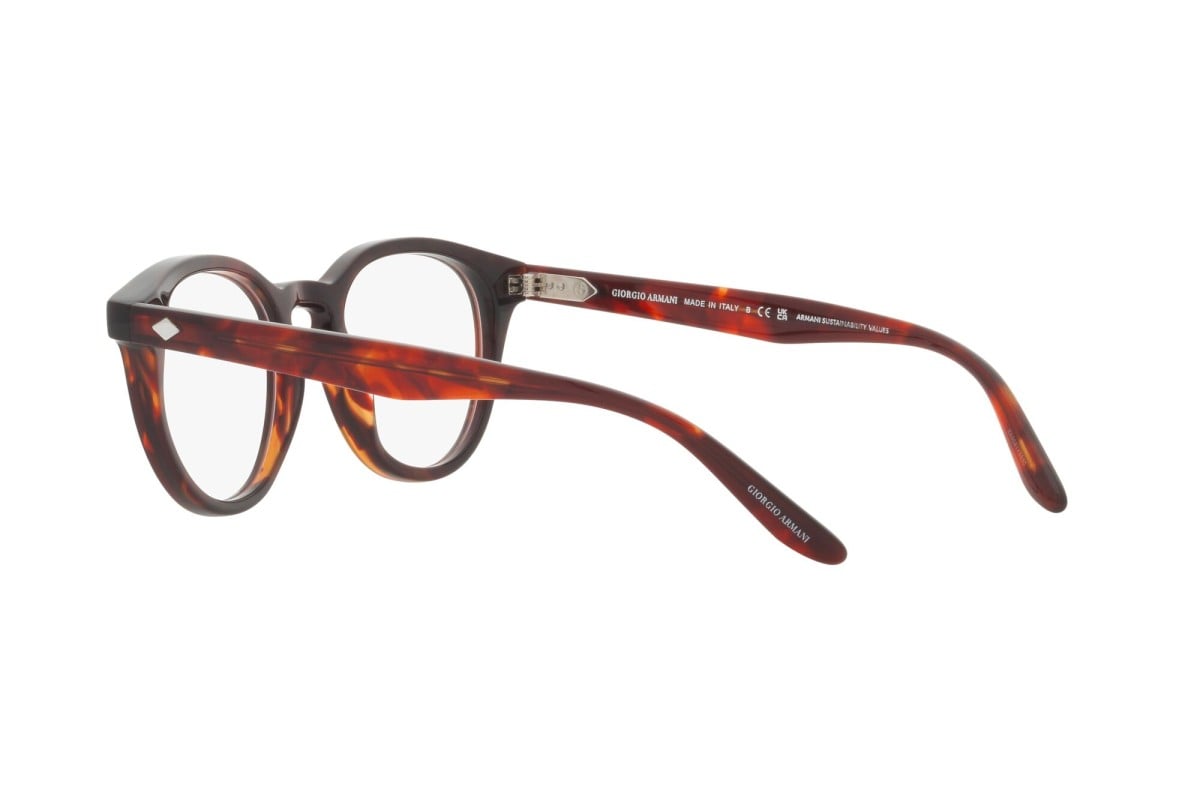 OCCHIALE DA VISTA UOMO | GIORGIO ARMANI AR 7227 - 5962 AVANA ROSSA - CALIBRO 50