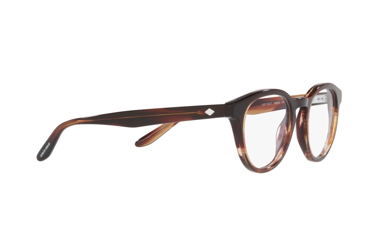 OCCHIALE DA VISTA UOMO | GIORGIO ARMANI AR 7227 - 5963 MARRONE STRIATO - CALIBRO 50