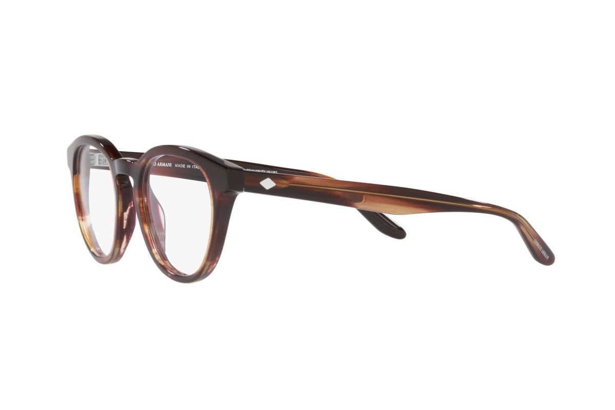 OCCHIALE DA VISTA UOMO | GIORGIO ARMANI AR 7227 - 5963 MARRONE STRIATO - CALIBRO 50