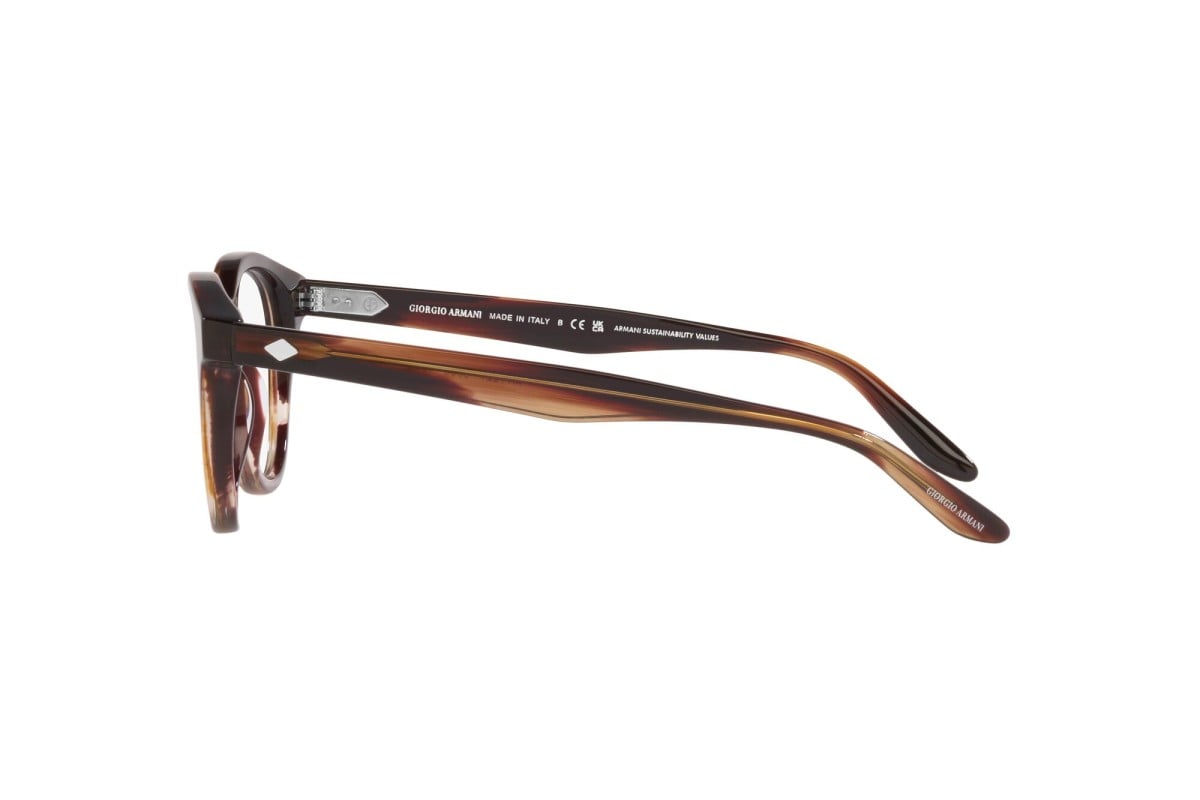 OCCHIALE DA VISTA UOMO | GIORGIO ARMANI AR 7227 - 5963 MARRONE STRIATO - CALIBRO 50