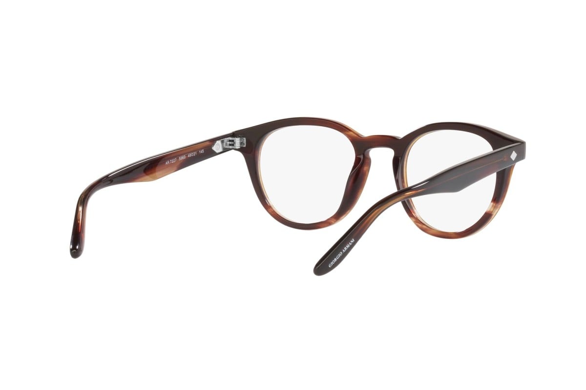 OCCHIALE DA VISTA UOMO | GIORGIO ARMANI AR 7227 - 5963 MARRONE STRIATO - CALIBRO 50