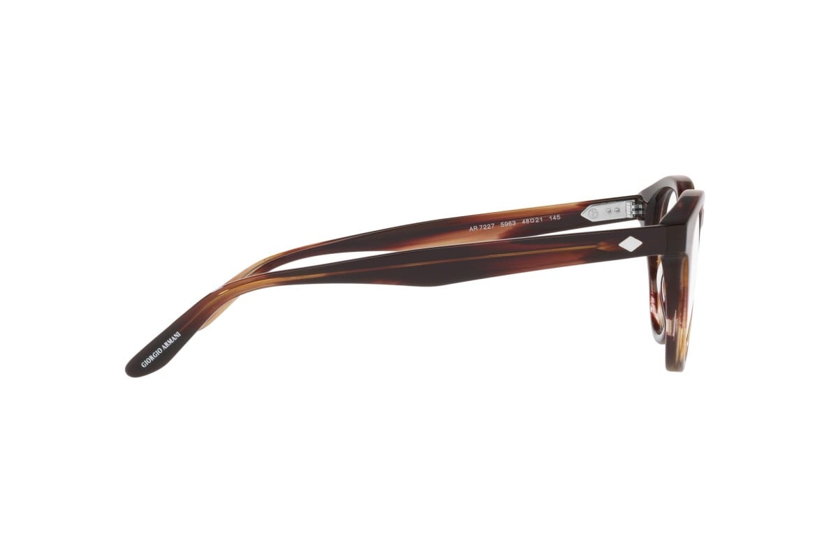 OCCHIALE DA VISTA UOMO | GIORGIO ARMANI AR 7227 - 5963 MARRONE STRIATO - CALIBRO 50