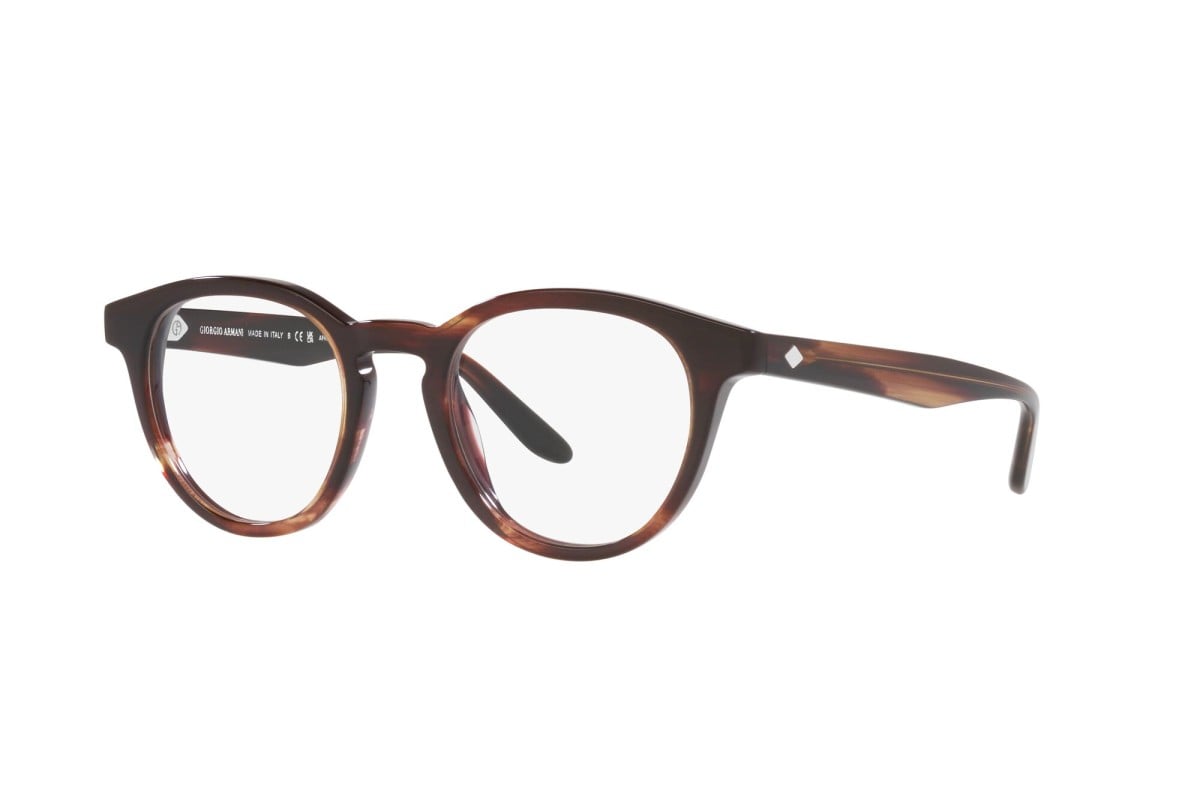 OCCHIALE DA VISTA UOMO | GIORGIO ARMANI AR 7227 - 5963 MARRONE STRIATO - CALIBRO 50