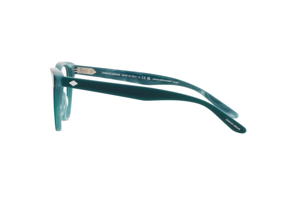 OCCHIALE DA VISTA DONNA | GIORGIO ARMANI AR 7228U - 5970 PETROLIO DI MARMO A DOPPIO STRATO - CALIBRO 53