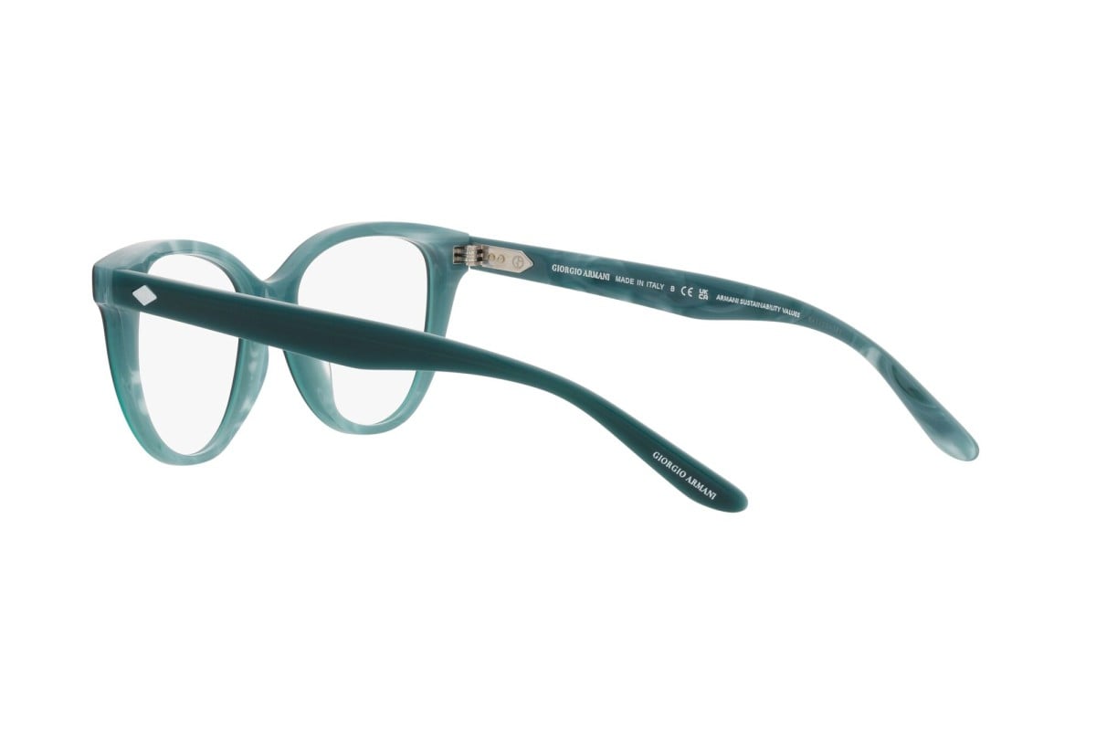 OCCHIALE DA VISTA DONNA | GIORGIO ARMANI AR 7228U - 5970 PETROLIO DI MARMO A DOPPIO STRATO - CALIBRO 53