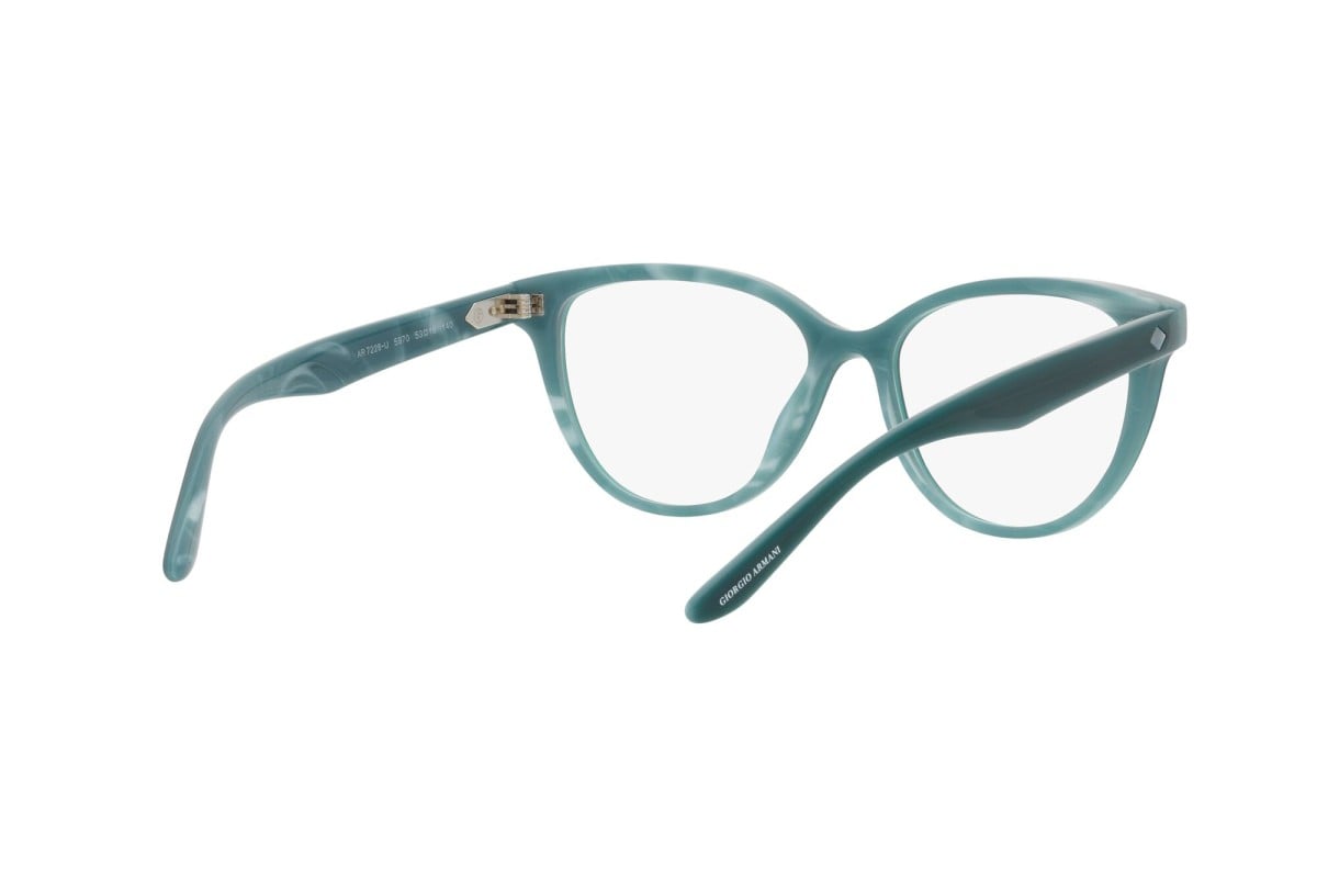 OCCHIALE DA VISTA DONNA | GIORGIO ARMANI AR 7228U - 5970 PETROLIO DI MARMO A DOPPIO STRATO - CALIBRO 53