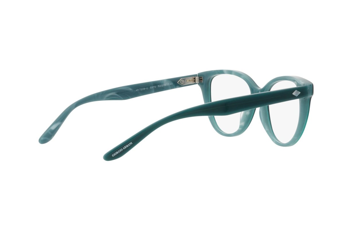 OCCHIALE DA VISTA DONNA | GIORGIO ARMANI AR 7228U - 5970 PETROLIO DI MARMO A DOPPIO STRATO - CALIBRO 53