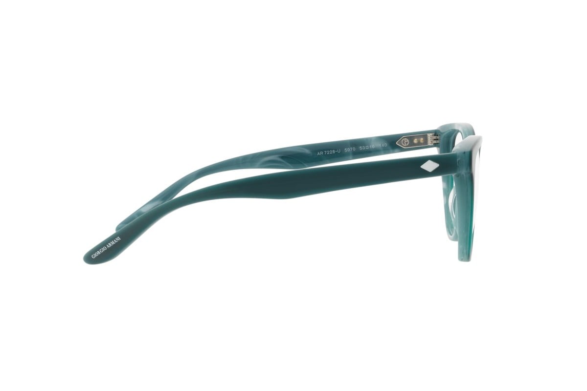 OCCHIALE DA VISTA DONNA | GIORGIO ARMANI AR 7228U - 5970 PETROLIO DI MARMO A DOPPIO STRATO - CALIBRO 53