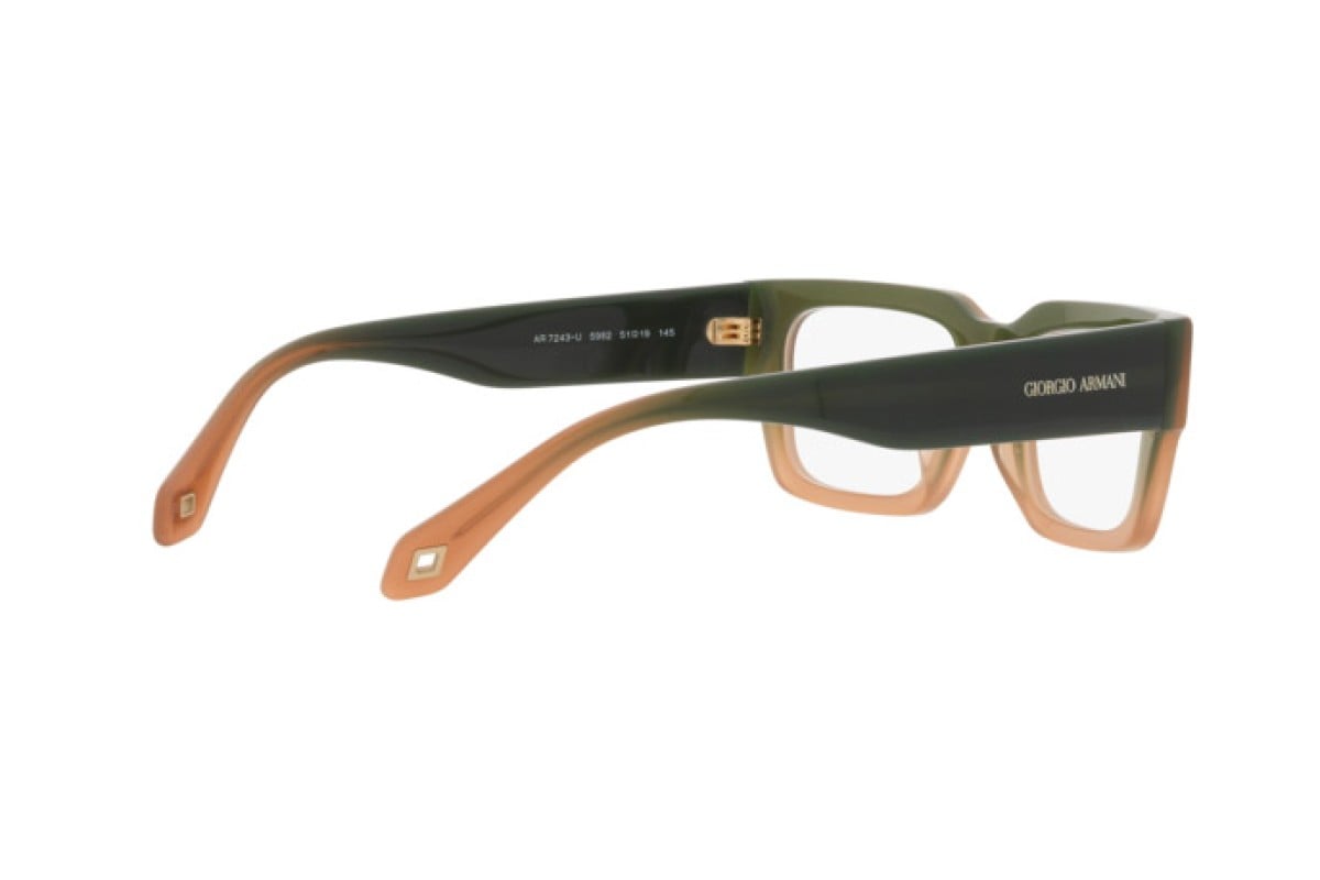 OCCHIALE DA VISTA UOMO | GIORGIO ARMANI AR 7243U - 5982 SFUMATURA VERDE-MARRONE - CALIBRO 51