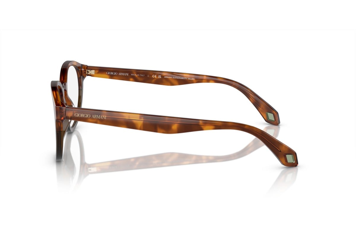 OCCHIALE DA VISTA UOMO | GIORGIO ARMANI AR 7248 - 5988 ROSSO AVANA/VERDE OLIVA OPALE - CALIBRO 50