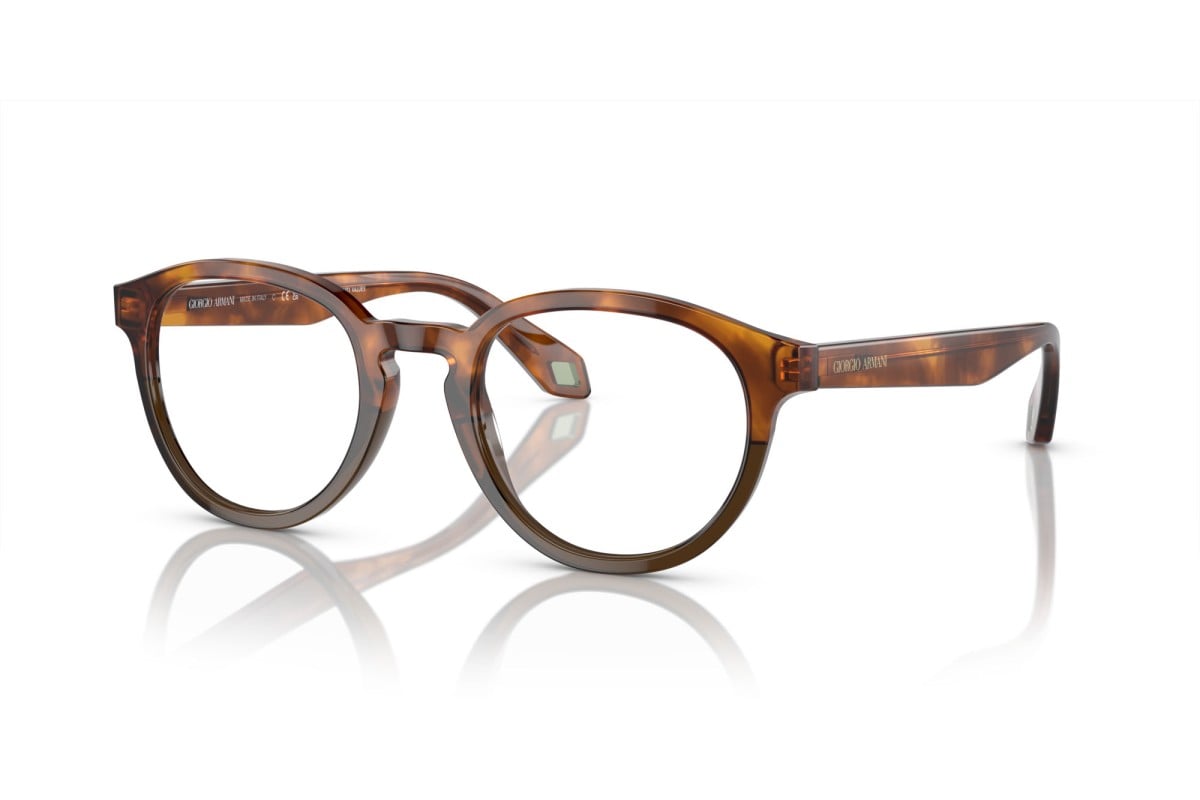 OCCHIALE DA VISTA UOMO | GIORGIO ARMANI AR 7248 - 5988 ROSSO AVANA/VERDE OLIVA OPALE - CALIBRO 50