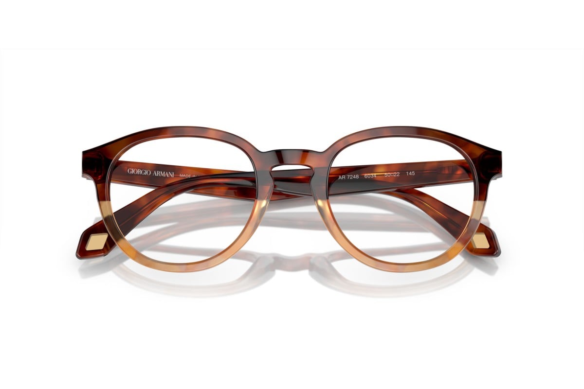 OCCHIALE DA VISTA UOMO | GIORGIO ARMANI AR 7248 - 6034 AVANA ROSSO/AVANA MIELE - CALIBRO 50