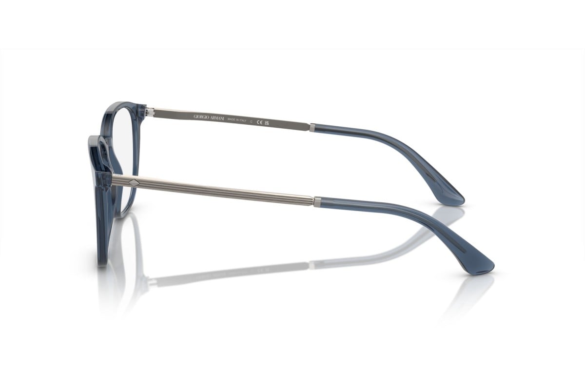 OCCHIALE DA VISTA UOMO | GIORGIO ARMANI AR 7250 - 6035 BLU TRASPARENTE - CALIBRO 53