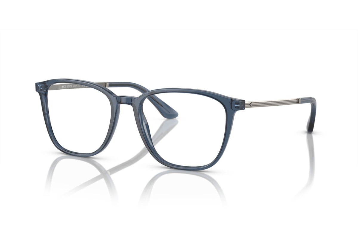 OCCHIALE DA VISTA UOMO | GIORGIO ARMANI AR 7250 - 6035 BLU TRASPARENTE - CALIBRO 53