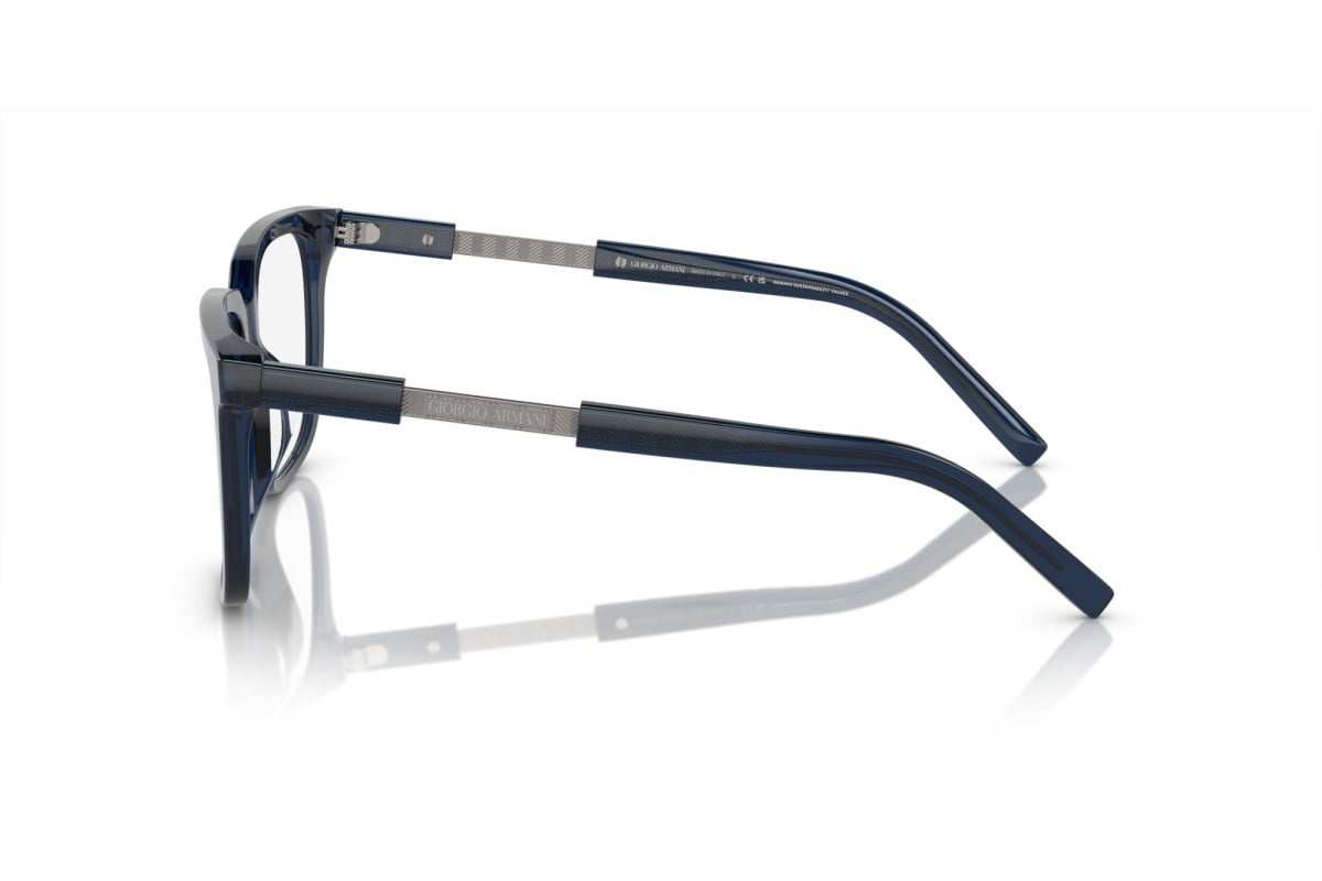 OCCHIALE DA VISTA UOMO | GIORGIO ARMANI AR 7252U - 6047 BLU TRASPARENTE - CALIBRO 53