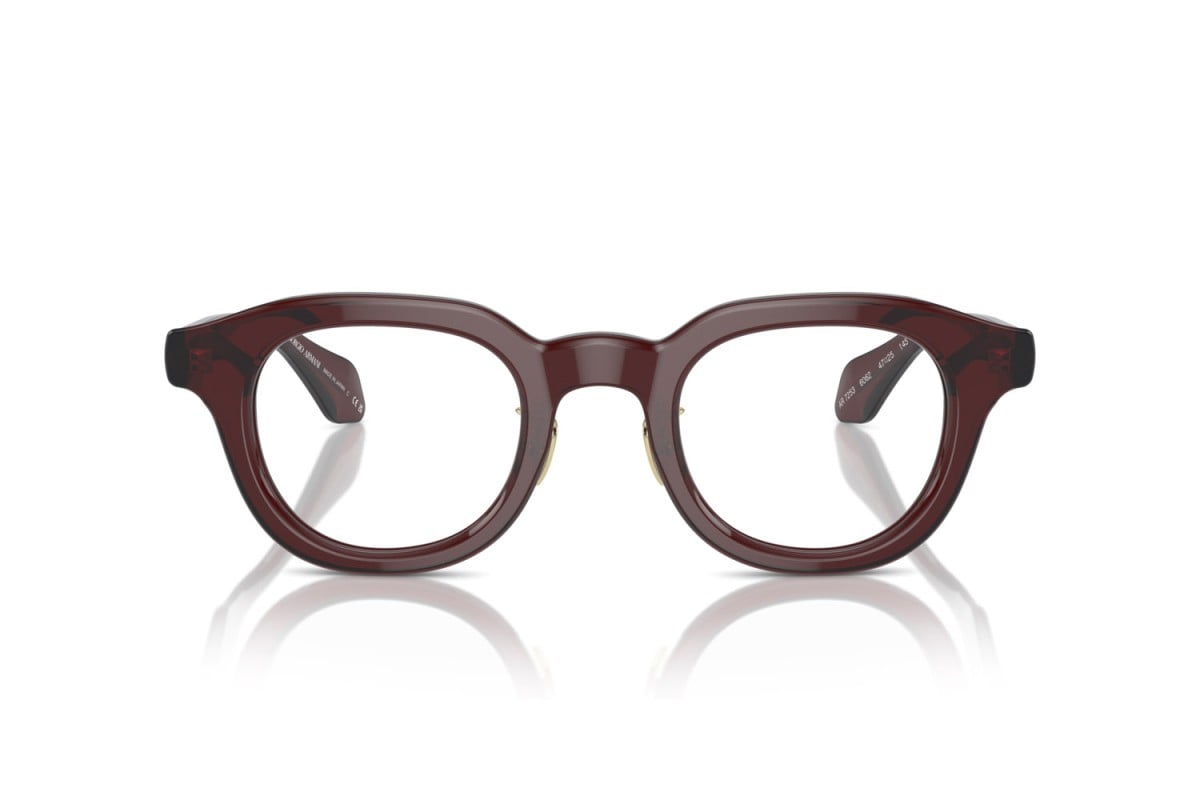 OCCHIALE DA VISTA UOMO | GIORGIO ARMANI AR 7253 - 6062 MARRONE TRASPARENTE - CALIBRO 45