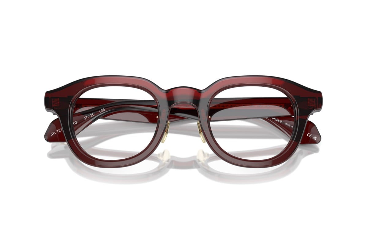 OCCHIALE DA VISTA UOMO | GIORGIO ARMANI AR 7253 - 6062 MARRONE TRASPARENTE - CALIBRO 45