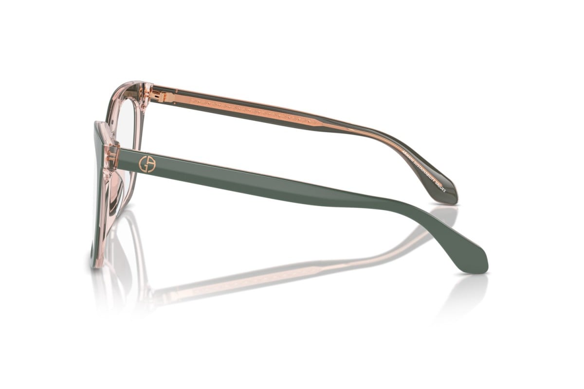OCCHIALE DA VISTA DONNA | GIORGIO ARMANI AR 7254U - 6076 TOP VERDE SALVIA/ROSA TRASPARENTE - CALIBRO 54