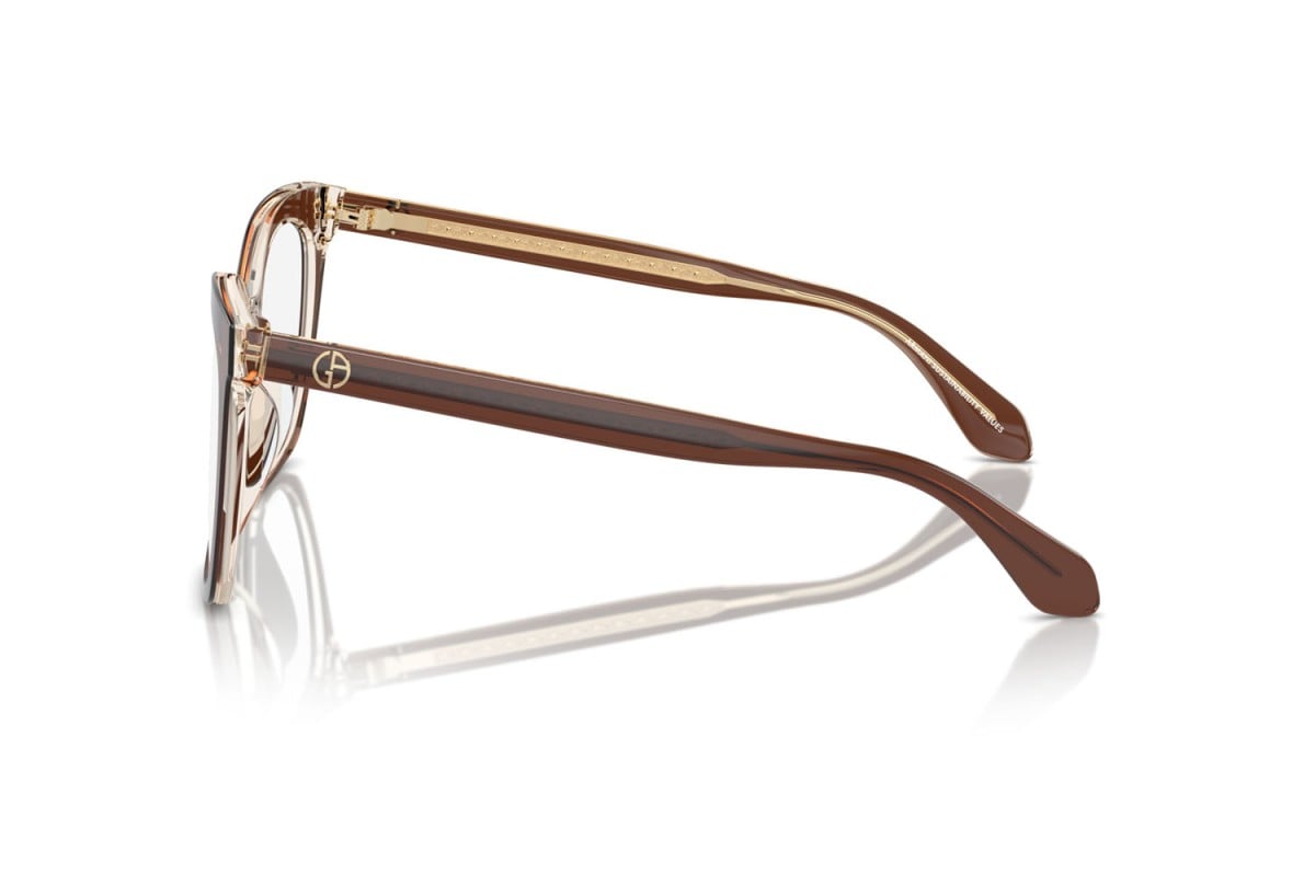 OCCHIALE DA VISTA DONNA | GIORGIO ARMANI AR 7254U - 6090 TOP TRASPARENTE MARRONE/MIELE - CALIBRO 54