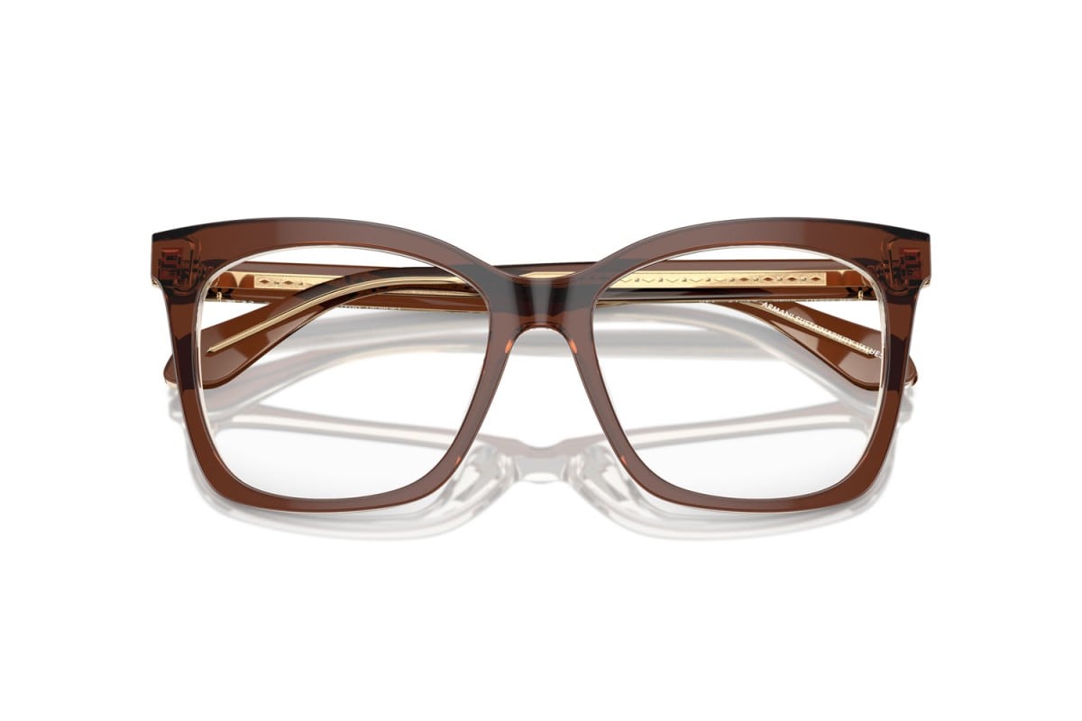 OCCHIALE DA VISTA DONNA | GIORGIO ARMANI AR 7254U - 6090 TOP TRASPARENTE MARRONE/MIELE - CALIBRO 54