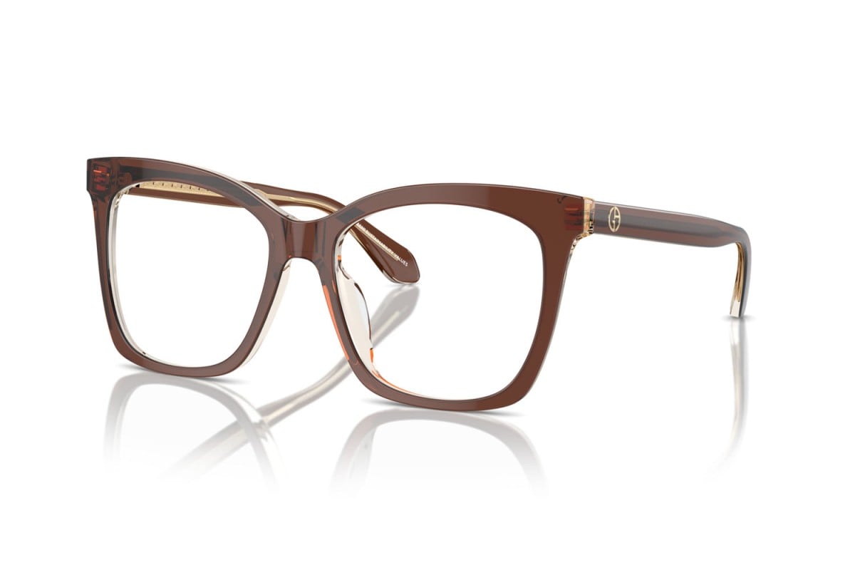 OCCHIALE DA VISTA DONNA | GIORGIO ARMANI AR 7254U - 6090 TOP TRASPARENTE MARRONE/MIELE - CALIBRO 54