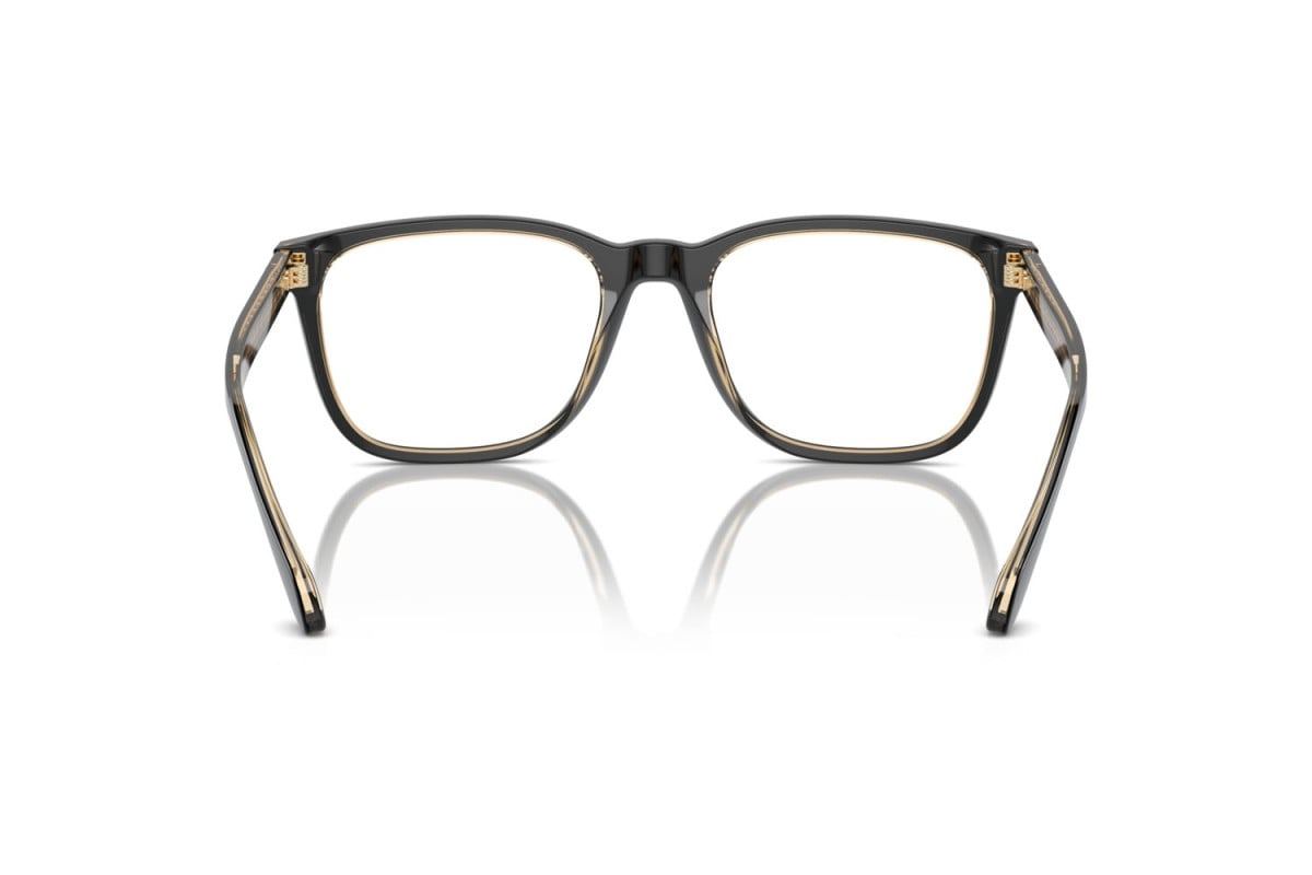 OCCHIALE DA VISTA UOMO | GIORGIO ARMANI AR 7255 - 6084 TOP NERO/ARANCIO TRASPARENTE - CALIBRO 55