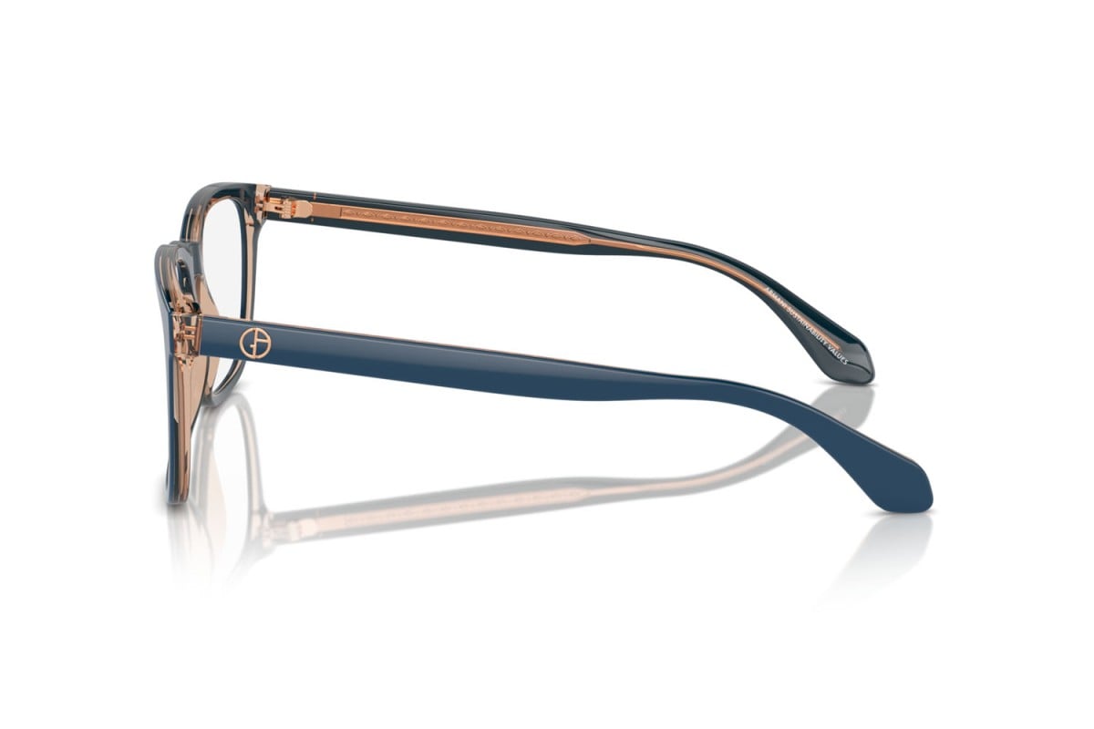 OCCHIALE DA VISTA UOMO | GIORGIO ARMANI AR 7255 - 6085 TOP BLU/MARRONE TRASPARENTE - CALIBRO 55