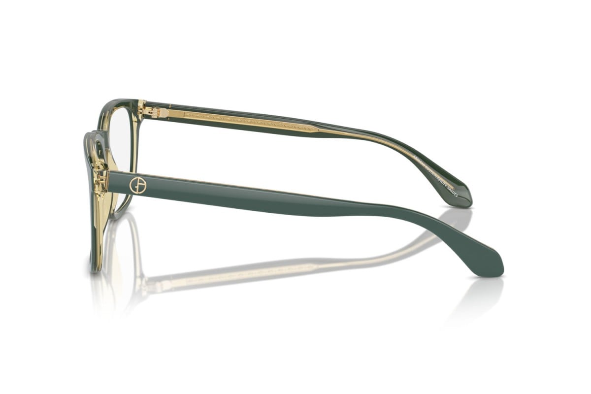 OCCHIALE DA VISTA UOMO | GIORGIO ARMANI AR 7255 - 6086 TOP VERDE/OLIVA TRASPARENTE - CALIBRO 53