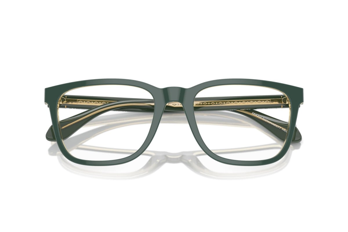OCCHIALE DA VISTA UOMO | GIORGIO ARMANI AR 7255 - 6086 TOP VERDE/OLIVA TRASPARENTE - CALIBRO 53
