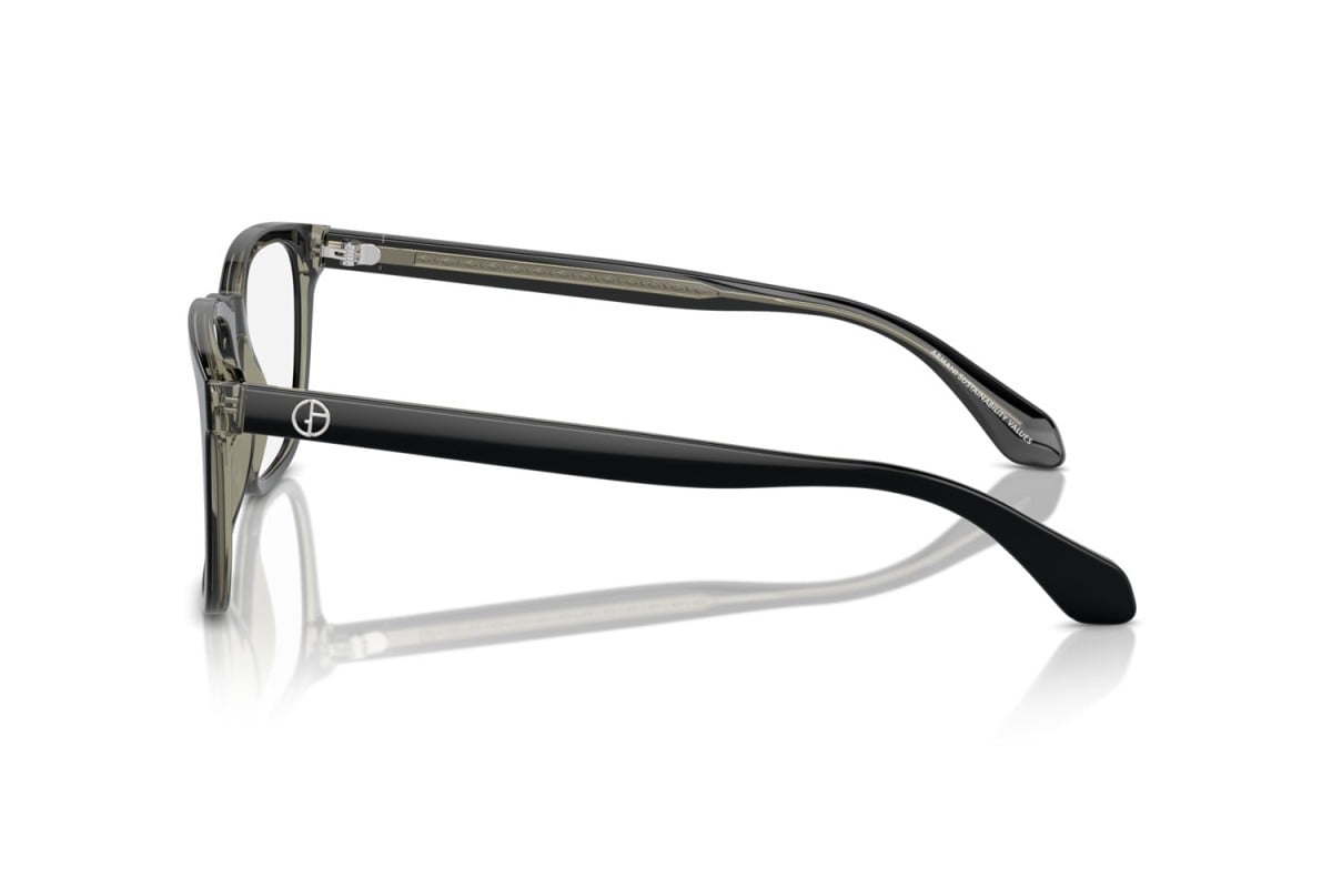 OCCHIALE DA VISTA UOMO | GIORGIO ARMANI AR 7255 - 6087 TOP NERO/VERDE TRASPARENTE - CALIBRO 55