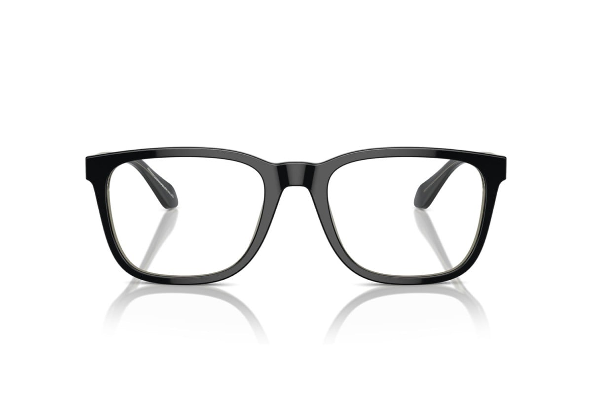 OCCHIALE DA VISTA UOMO | GIORGIO ARMANI AR 7255 - 6087 TOP NERO/VERDE TRASPARENTE - CALIBRO 55