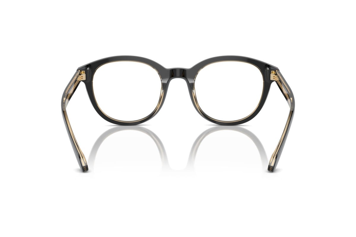 OCCHIALE DA VISTA UOMO | GIORGIO ARMANI AR 7256 - 6084 TOP NERO/ARANCIO TRASPARENTE - CALIBRO 50