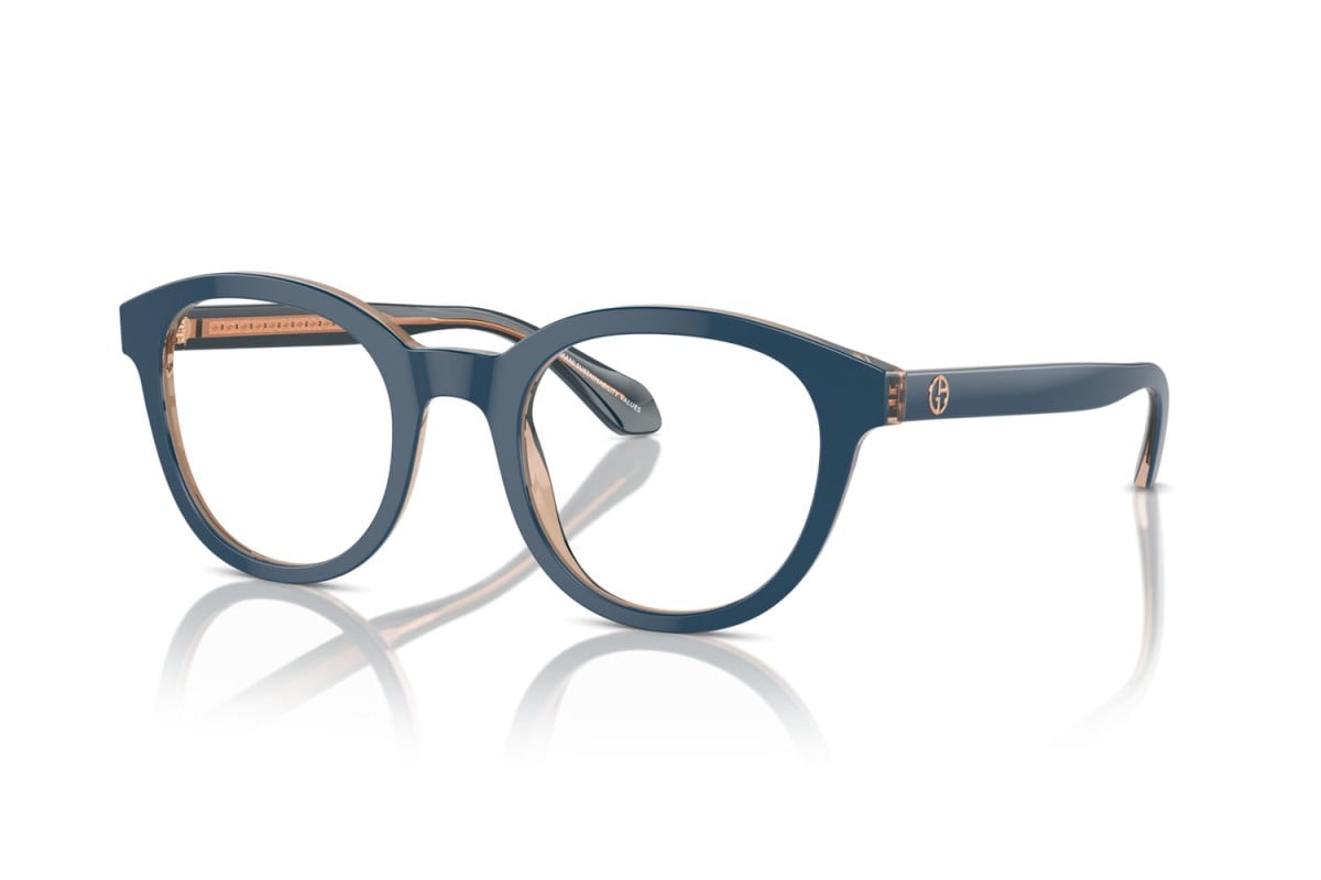 OCCHIALE DA VISTA UOMO | GIORGIO ARMANI AR 7256 - 6085 TOP BLU/MARRONE TRASPARENTE - CALIBRO 50