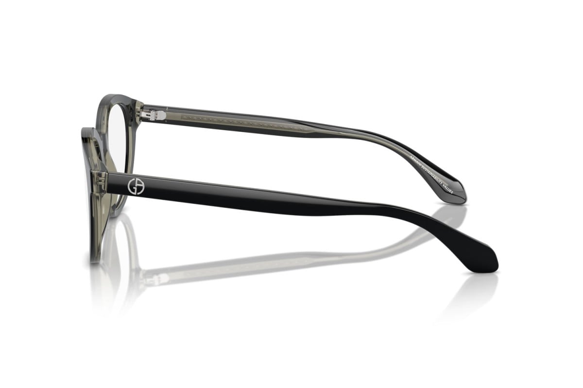 OCCHIALE DA VISTA UOMO | GIORGIO ARMANI AR 7256 - 6087 TOP NERO/VERDE TRASPARENTE - CALIBRO 48