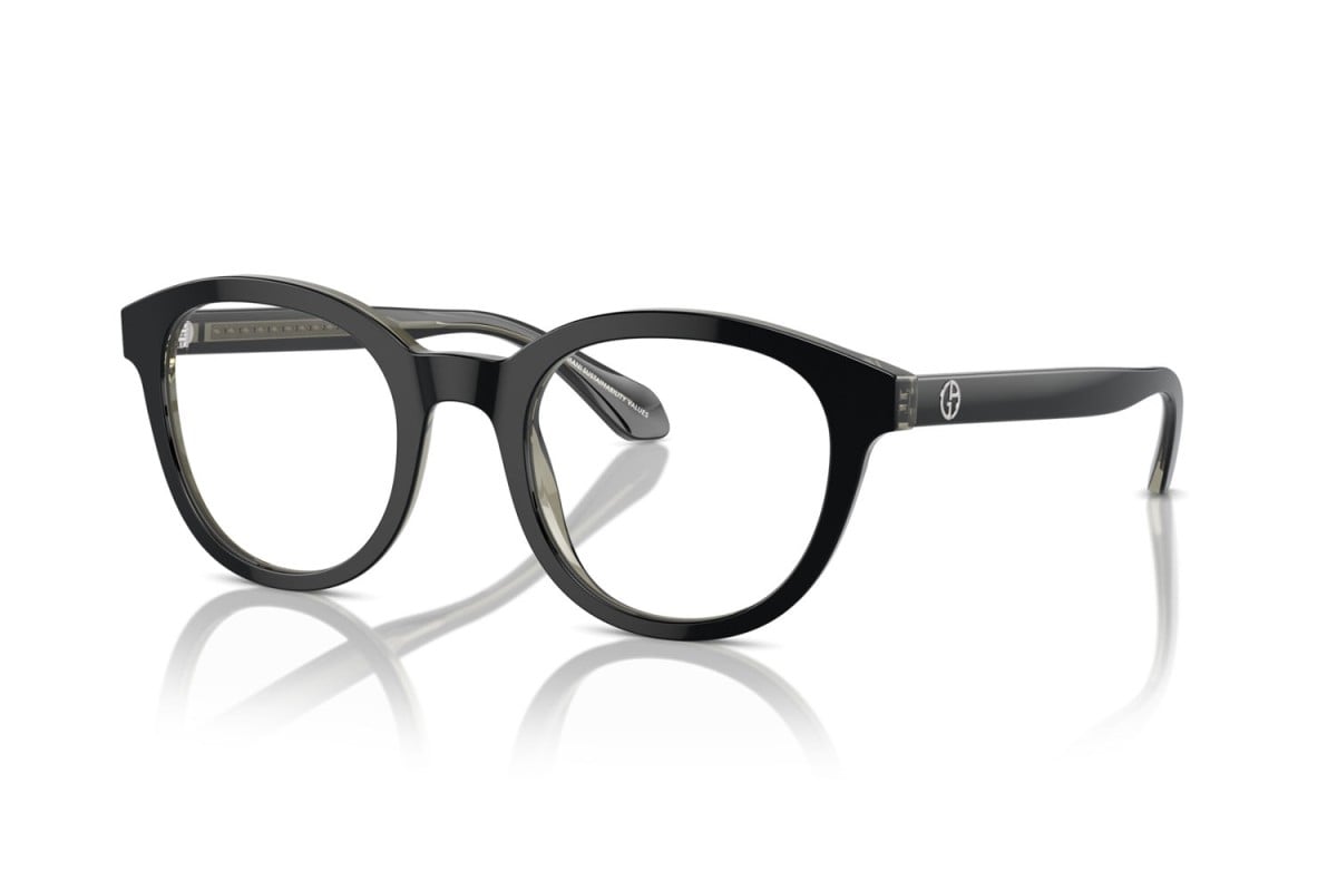OCCHIALE DA VISTA UOMO | GIORGIO ARMANI AR 7256 - 6087 TOP NERO/VERDE TRASPARENTE - CALIBRO 50