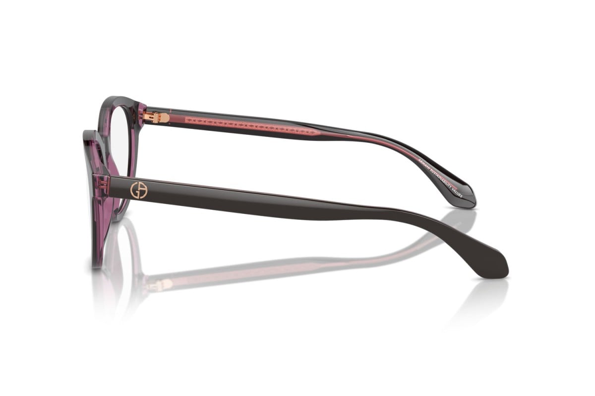 OCCHIALE DA VISTA UOMO | GIORGIO ARMANI AR 7256 - 6088 TOP MARRONE/ROSA TRASPARENTE - CALIBRO 48