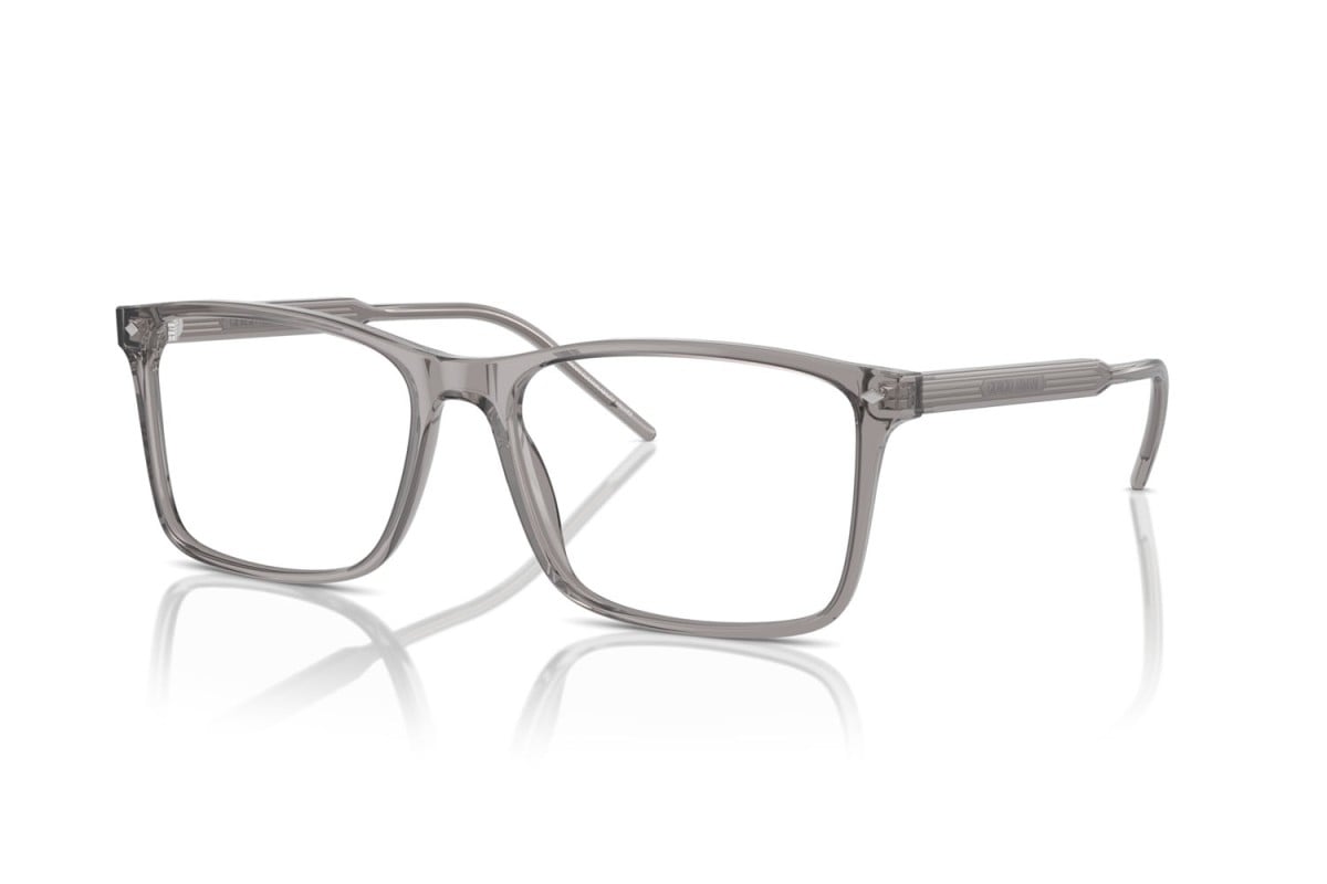 OCCHIALE DA VISTA UOMO | GIORGIO ARMANI AR 7258 - 6070 GRIGIO TRASPARENTE - CALIBRO 57
